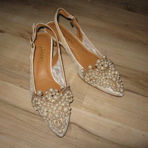 J. Renne Slingback Pumps with heel strap - Strovanni 5 1/2 M